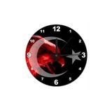 Tablomega SAAT-370-50 Türk Bayrağı Kırmizi Kartal Sessiz 50 cm Çap Duvar Saati
