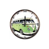 Tablomega SAAT-426-30 Yeşil Vosvos Minibüs Sessiz 30 cm Çap Duvar Saati
