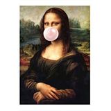 Tablomega Sakız Çiğneyen Mona Lisa Hediyelik Ahşap Tablo 25cmx 35cm