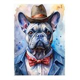 Tablomega Şapkalı Köpek Modern Ahşap Tablo 25cmx 35cm