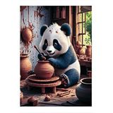 Tablomega Seramik Yapan Panda Tasarım Mdf Tablo 35cm X50cm