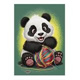 Tablomega Sevimli Panda Ve Yün Yumağı Mdf Tablo 25cmx 35cm