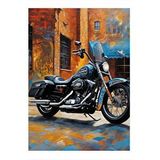 Tablomega Siyah Chopper Motosiklet Art Mdf Poster 35cm X50cm