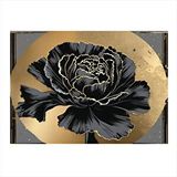 Tablomega Siyah Karanfil Dekoratif Ahşap Tablo 35cm X50cm