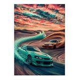 Tablomega Spor Araba Drift Yarışı Modern Ahşap Tablo 35cm X50cm