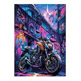 Tablomega Superbike Motosiklet Model Ahşap Tablo 35cm X50cm