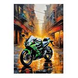 Tablomega Superbike Yarış Motosikleti Mdf Poster 25cmx 35cm