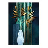 Tablomega Vazodaki Çiçekler Modern Ahşap Tablo 25cmx 35cm