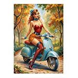Tablomega Vefalı Kızıl Kadın Model Ahşap Tablo 35cm X50cm