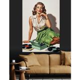 Tablomega Vintage Kadın Gömlek Düğüm Dekoratif Kanvas - Mdf Ahşap Tablo