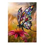 Tablomega Vitray Kanatlı Kelebek Model Ahşap Tablo 25cmx 35cm
