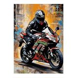 Tablomega Yarış Motosikleti Modern Ahşap Tablo 25cmx 35cm