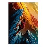 Tablomega Zirvedeki Yalnızlık Ve Dağcı Art Mdf Poster 25cmx 35cm
