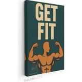 Tablonhazır Dikey Kanvas Tablo Motivasyon Tablosu Spor Fitness 12 Spor Fitness Gym Salon Duvar Tablosu - 20x30