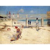 Tablosan A Holiday At Mentone Kanvas Tablo 75x100 cm Kb22219 75x100 cm