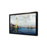 Tablosan Ahır Kapı Feneri Boğaz Çerçeveli Cam Tablo 30X40 Cm Cb23061