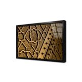 Tablosan Ahşap Oyma Kapı Çerçeveli Cam Tablo 50X70 Cm Ca36025