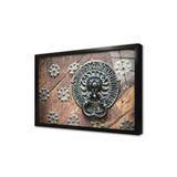 Tablosan Ahşap Oyma Kapı Çerçeveli Cam Tablo 60X90 Cm Ca36008