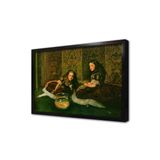 Tablosan Akvaryum Başındaki Kızlar Çerçeveli Mdf Tablo 40 X 60 Cm Mb13283