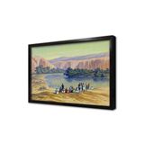 Tablosan Alman Yada Göl Kenarı Eğlenceleri Çerçeveli Mdf Tablo 60 X 90 Cm Mb21287