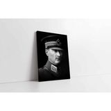 Tablosan Askeri Kıyafetiyle Genç Atatürk Kanvas Tablo 75 X 100 Cm Ka02092