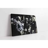 Tablosan Atatürk Arkadaşlarıyla Sohbet Ederken Kanvas Tablo 120 X 180 Cm Ka02055
