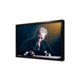 Tablosan Atatürk Çalışma Masasında İmza Atarken Çerçeveli Mdf Tablo 60 X 90 Cm Ma02138