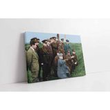 Tablosan Atatürk Subaylarla İnceleme Yaparken Kanvas Tablo 20 X 30 Cm Ka02010