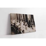 Tablosan Atatürk Yemek Masasında Kanvas Tablo 80 X 120 Cm Ka02151