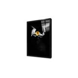 Tablosan Avuçlardaki Sarı Papatya Çerçeveli Cam Tablo 60X90 Cm Ca03167