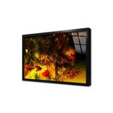 Tablosan Ayçiçeği Ve Kelebek Çerçeveli Cam Tablo 60X90 Cm Ca03221