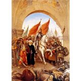 Tablosan B-21-194 Fatihin Istanbula Girişi Fausto Zonaro Kanvas Tablo