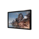 Tablosan Deniz Kenarında Dağ Çerçeveli Mdf Tablo 20 X 30 Cm Mb17018