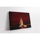 Tablosan Gece Kız Kulesi Kanvas Tablo 20 X 30 Cm Ka16208