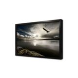 Tablosan Gece Vakti Gökyüzünde Kartal Çerçeveli Mdf Tablo 50 X 70 Cm Ma20288
