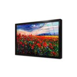 Tablosan Gelincikler Çerçeveli Cam Tablo 60X90 Cm Cb03401