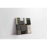 Tablosan Gri Yeşil Soyut İkili Çerçeveli Cam Tablo Seti 40X40 Cm Cb33152