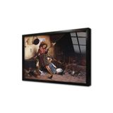 Tablosan İki Kız Arkadaşın Mutluluğu Çerçeveli Cam Tablo 30X40 Cm Cb02165