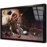 Tablosan Iki Kız Arkadaşın Mutluluğu Çerçeveli Cam Tablo 30x40 cm