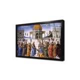 Tablosan İsa Cennetin Anahtarını Petrusa Verirken Çerçeveli Cam Tablo 30X40 Cm Cb02433