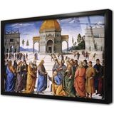 Tablosan Isa Cennetin Anahtarını Petrusa Verirken Çerçeveli Cam Tablo 30x40 cm
