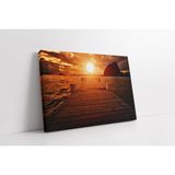 Tablosan İskele Ve Gün Batımı Kanvas Tablo 20 X 30 Cm Ka20286