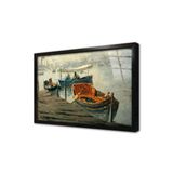 Tablosan İskele Ve Sandal Çerçeveli Cam Tablo 30X40 Cm Cb08003