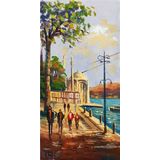 Tablosan Istanbul Beşiktaş Sahil Manzaralı Kanvas Tablo 120x240 cm Kb16172 120x240 cm