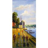 Tablosan Istanbul Beşiktaş Sahil Manzaralı Kanvas Tablo 80x160 cm Kb16217 80x160 cm