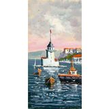 Tablosan Istanbul Boğazı Kız Kulesi Kanvas Tablo 30x60 cm Kb16237 30x60 cm