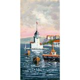 Tablosan Istanbul Boğazı Kız Kulesi Kanvas Tablo 90x180 cm Kb16237 90x180 cm