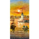 Tablosan Istanbul Gün Batımı Kız Kulesi Günışığı Kanvas Tablo 20x40 cm Kb16235 20x40 cm