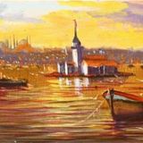 Tablosan Istanbul Gün Batımı Kız Kulesi Kanvas Tablo 40x80 cm Kb16220 40x80 cm