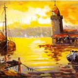 Tablosan Istanbul Gün Batımı Kız Kulesi Kanvas Tablo 40x80 cm Kb16239 40x80 cm